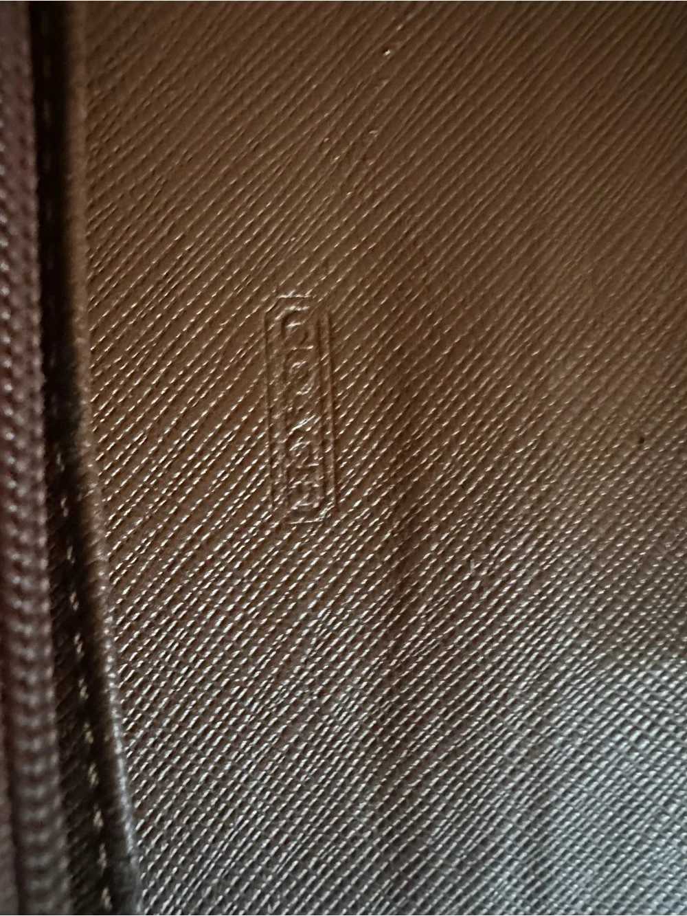 Coach Brown Leather & Signature Wallet
